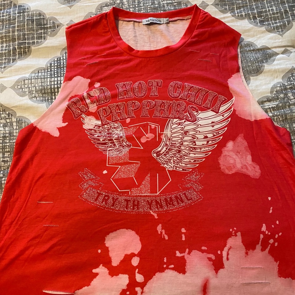 Distressed rock tee